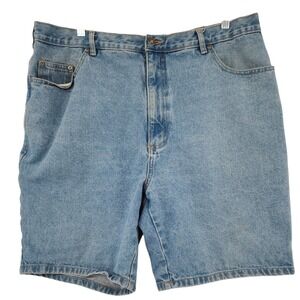 Route 66 Relaxed Fit Jean Short 40 x8 Men Light Wash 21" 100% Cotton Rigid Denim